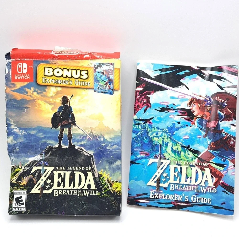 Zelda Breath of the Wild‎ Nintendo Switch OEM Box With Explorer Guide No Game